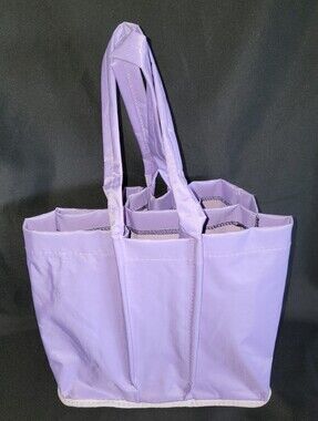 Milano Italy Purple Nylon Wine Tote 6 Pocket Bottle Carrier Winery Bag